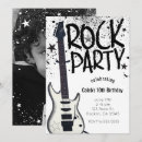 Search for rock star invitations Black