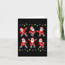 Search for dancing lights cards Santa