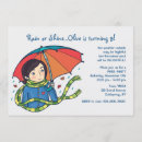 Search for in the rain birthday invitations Umbrella