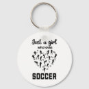 Search for soccer rounded key rings For her