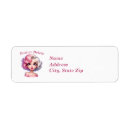 Search for cartoon animal return address labels Retro