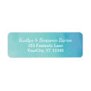 Search for ombre wedding return address labels Turquoise
