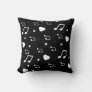 Search for music cushions Black and white