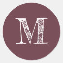 Search for burgundy monogram stickers Chic
