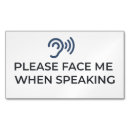 Search for hard business cards Hard of hearing