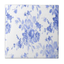 Search for white flower pattern on blue tiles For her