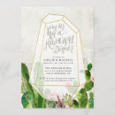 Search for succulent rehearsal dinner invitations Boho