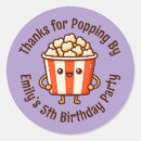 Search for popcorn favor stickers Movie night