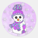 Search for cartoon snowman stickers Snowflakes