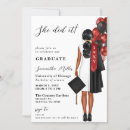 Search for red black graduation invitations University