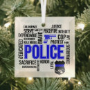 Search for law enforcement christmas tree decorations Cop