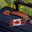 Search for identification luggage tags Red