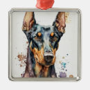 Search for dobermans christmas tree decorations Black