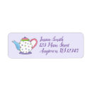 Search for tea time return address labels Teapot