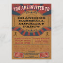 Search for vintage baseball invitations Party