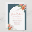 Search for teal blue shower bridal shower invitations Watercolor floral