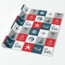 Search for nautical anchor wrapping paper Sea shell
