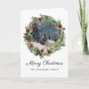 Search for mountain cabin christmas cards Winter