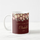 Search for burgundy floral mugs Rustic