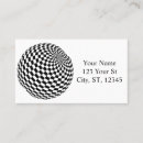 Search for optical illusion business cards Black and white