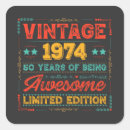Search for made in 1974 stickers 50 years old