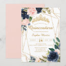 Search for blush and navy quinceanera invitations Pink