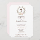 Search for wreath christening invitations Pink