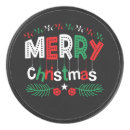 Search for merry christmas hockey pucks Red