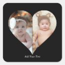 Search for 2 hearts stickers Black and white
