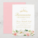 Search for floral quinceanera invitations Gold