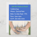 Search for treasure hunt invitations Blue