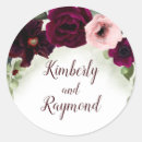 Search for watercolor bouquet stickers Burgundy
