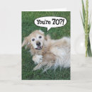 Search for 70th dog birthday cards Cute