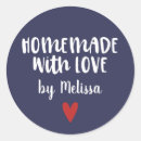 Search for navy and white stickers Made with love