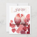 Search for lovebirds postcards Watercolor