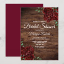 Search for rustic bridal shower invitations Burgundy