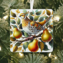 Search for partridge in a pear christmas tree decorations Gold