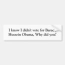 Search for hussein bumper stickers Election