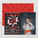 Search for ninja warrior birthday invitations Karate birthday party