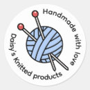 Search for knitting needles stickers Handmade with love