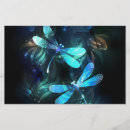 Search for dragonfly stationery paper Blue