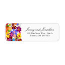 Search for winter flowers return address labels Red