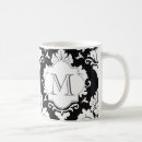 Search for monogram damask mugs Chic