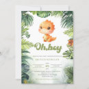 Search for tropical dinosaur invitations Chic tropical greenery