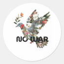 Search for war is peace stickers Floral
