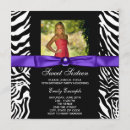 Search for zebra sweet 16 invitations 16th