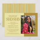 Search for yellow graduation invitations Stripes