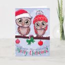 Search for owl christmas cards Vintage