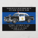 Search for police car invitations Black