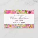 Search for blooms business cards Watercolor floral